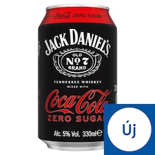 Jack Daniel's Tennessee Whiskey és Coca Cola alkoholos szénsavas ital édesítőszerekkel 5% 330 ml