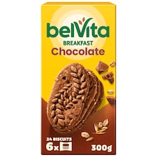 Belvita kakaós, gabonás keksz csokoládédarabokkal 6 x 50 g (300 g)