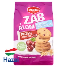 Detki  Zab Álom csökkentett cukortartalmú meggyes-zabpelyhes omlós keksz 150 g