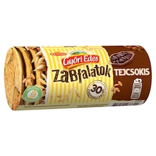 Győri Édes Zabfalatok tejcsokoládéval talpán mártott, zabpelyhes, omlós keksz 215 g