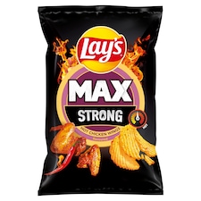 Lay's Max Strong burgonyachips csípős húsos jellegű ízesítéssel 120 g