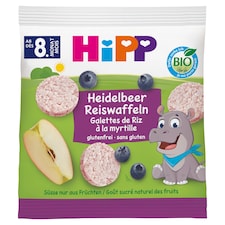 HiPP BIO almás-áfonyás rizskorong 8 hónapos kortól 30 g