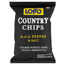 Lotto Country fekete bors & só chips 150 g