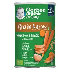 Gerber Organic bio sárgarépás búza- és zabsnack, 10 hónapos kortól 35 g