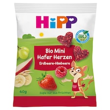 HiPP bio mini epres-málnás zabszívek 3 éves kortól 40 g