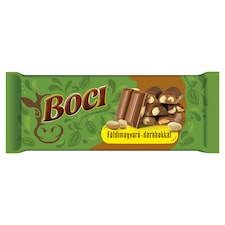 Boci tejcsokoládé földimogyoró-darabokkal 90 g