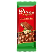 Piros Mogyorós tejcsokoládé egész mogyoróval 70 g