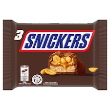 Snickers karamellás földimogyorós krémes szelet földimogyoró darabokkal 3 x 50 g (150 g)