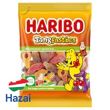 Haribo Tangfastics gyümölcsízű gumicukorka keverék, részben kóla ízesítéssel 100 g