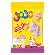 Jojo Unicorns vegyes gyümölcsízű habosított gumicukorka 80 g