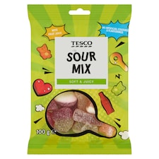 Super Sour Mix vegyes gyümölcsízű gumicukor 100 g