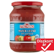 Premiko natúr lecsó 30% paprikával 680 g