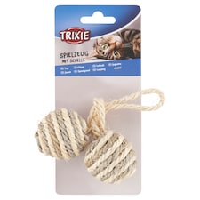 Trixie 2 labda csengővel kötélen macskajáték