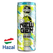 New Gen zöldalmaízű, koffeintartalmú, szénsavas, funkcionális ital 250 ml