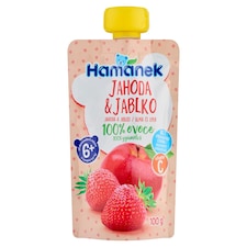 Hamánek alma és eper gyümölcspüré 6 hónapos kortól 100 g