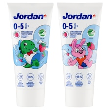 Jordan málna ízű gyermek fogkrém 0-5 évesek számára 50 ml