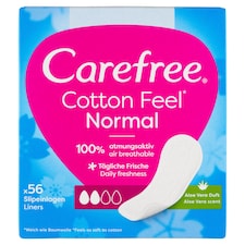 Carefree Cotton Feel Normal tisztasági betét aloe vera illattal 56 db