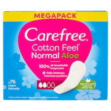 Carefree Cotton Feel Normal tisztasági betét aloe vera illattal 76 db