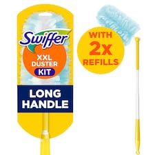 Swiffer XXL Trap & Lock Padló Portalanító Készlet (1 db Nyél + 2 db Portalanító-Kendő Utántöltő)
