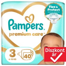 Pampers Premium Care Pelenka, Méret: 3, 40 db, 6kg-10kg