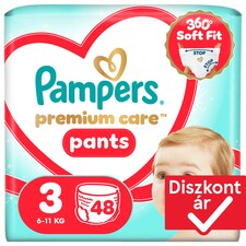 Pampers Premium Care Bugyipelenka, Méret: 3, 48 db Pelenka, 6kg-11kg