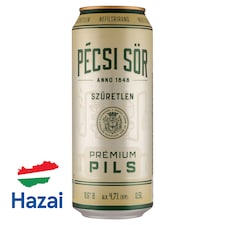Pécsi Sör Prémium Pils szűretlen minőségi világos sör 4,7% 0,5 l
