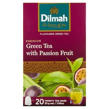 Dilmah Premium filteres zöld tea passiógyümölcs aromával, aromazáró csomagolásban 20 filter 30 g