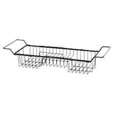 F&F Home Black fürdőkád tálca 56,5-75,5 x 17 x 20,5 cm