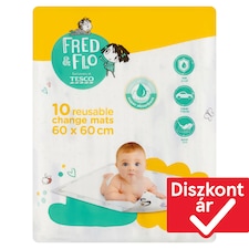 Fred & Flo eldobható pelenkázó alátét 60 x 60 cm 10 db
