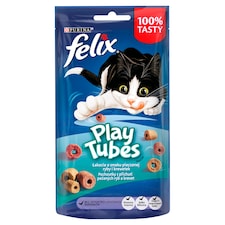 Purina Felix Play Tubes hal és garnélarák ízű macska jutalomfalat 50 g