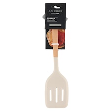 Go Cook Taupe Beechwood & Silicone húsforgató lapát