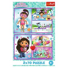 Gabby's Dollhouse puzzle 2 x 70 db