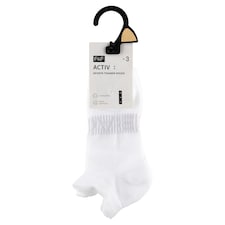 F&F fehér Active Nylon sportzokni, M-L 3 pár/csomag