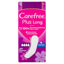 Carefree Plus Long tisztasági betét friss illattal 40 db