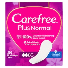 Carefree Plus Normal tisztasági betét friss illattal 56 db