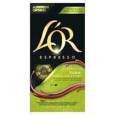 L'OR Espresso Dubai csokoládé- és pisztáciaízű őrölt-pörkölt kávé kapszulában 10 db 52 g