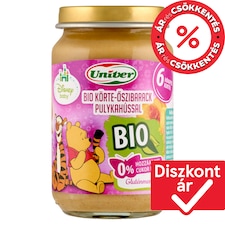 Univer Disney Baby bio körte-őszibarack pulykahússal bébiétel 6 hónapos kortól 163 g