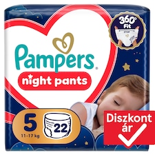 Pampers Night Bugyipelenka, Méret: 5, 22 db Pelenka, 11kg-17kg
