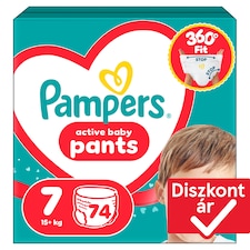 Pampers Active Baby Bugyipelenka, Méret: 7, 74 db Pelenka, 15kg+