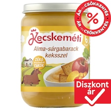 Kecskeméti alma-sárgabarack keksszel bébidesszert 6 hónapos kortól 190 g