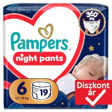 Pampers Night Bugyipelenka, Méret: 6, 19 db Pelenka, 13kg-19kg