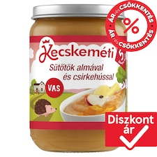 Kecskeméti sütőtök almával és csirkehússal bébiétel 5 hónapos kortól 190 g