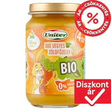 Univer bio vegyes zöldfőzelék zöldségpüré a bébinek, 4 hónapos kortól 163 g