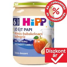 HiPP Jó Éjt Papi bio almás-babakekszes tejbegríz bébidesszert 6 hónapos kortól 190 g