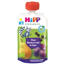 HiPP HiPPiS BIO szilva-feketeribizli körtében gyümölcspép 6 hónapos kortól 100 g