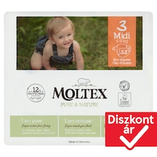 Moltex Pure & Nature ÖKO nadrágpelenka méret: 3 Midi, 4-9 kg, 33 db
