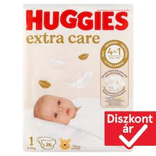 Huggies Extra Care 1, 2-5 kg, nadrágpelenka 26 db