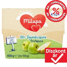 Milupa Frutapura alma-körte 100% gyümölcspüré 4 hó+ 4 x 100 g (400 g)