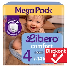Libero Comfort Mega Pack pelenka, méret: 4, 7-14 kg, 74 db