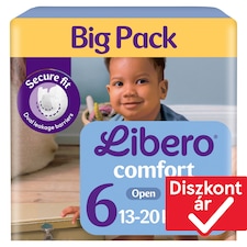 Libero Comfort Big Pack pelenka, méret: 6, 13-20 kg, 40 db